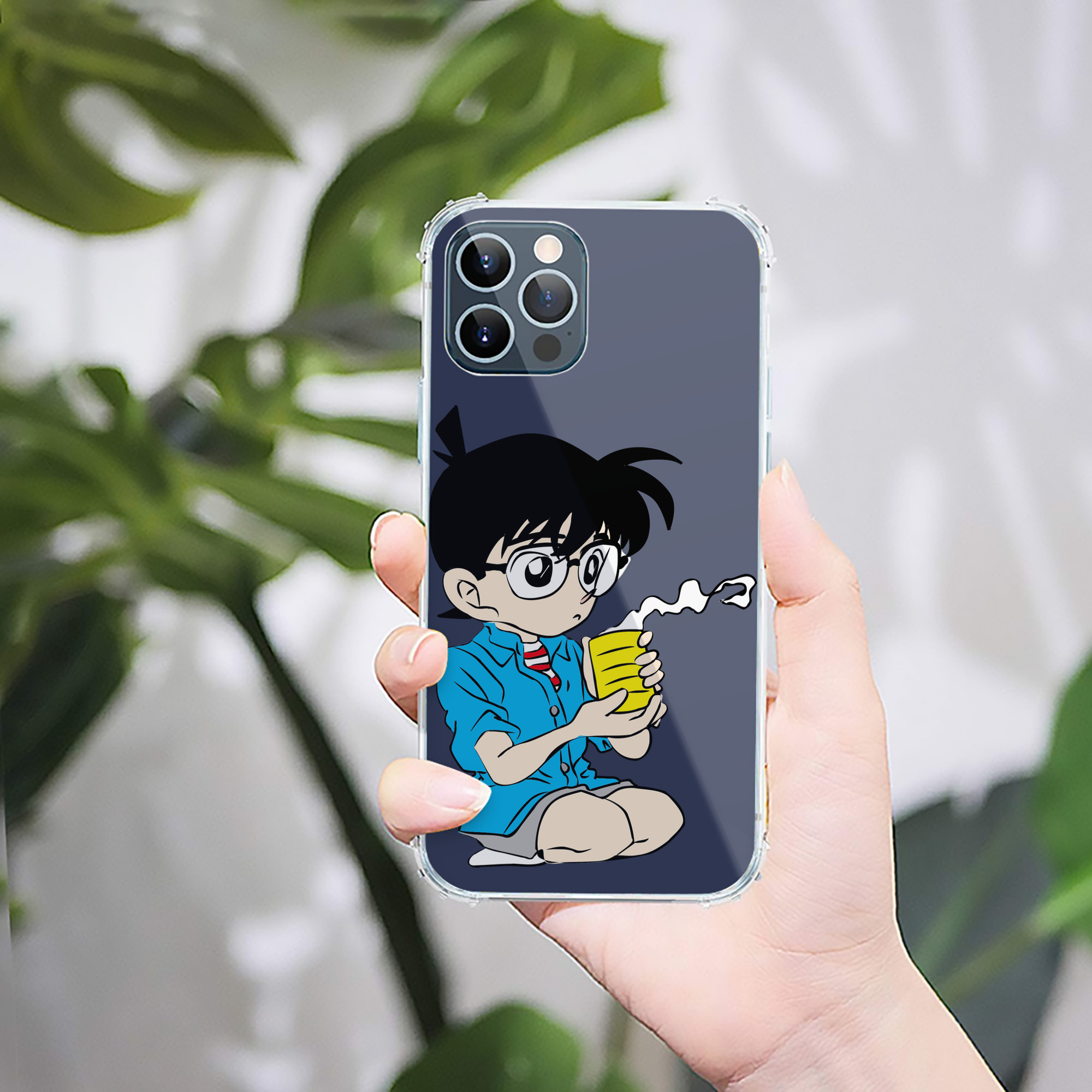 （画像用） 名探偵コナン 江戸川 コナン Detective Conan Conan Edogawa 【iPhone 12シリーズ対応】透明スマホケース（クリアソフトケース）